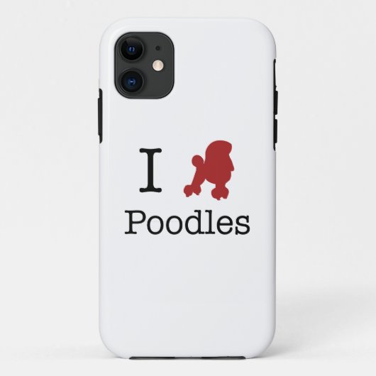 I Heart Poodles Case-Mate iPhone Hülle (Rückseite)