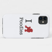 I Heart Poodles Case-Mate iPhone Hülle (Rückseite (Horizontal))