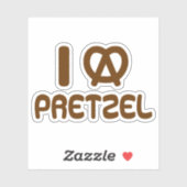 I Heart Pretzel Aufkleber (Blatt)