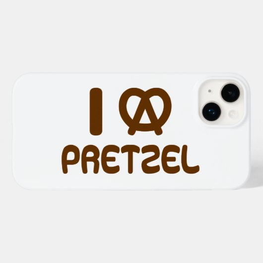 I Heart Pretzel Case-Mate iPhone Hülle (Rückseite (Horizontal))