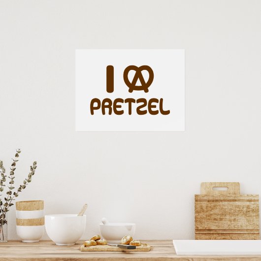 I Heart Pretzel Poster (Küche)
