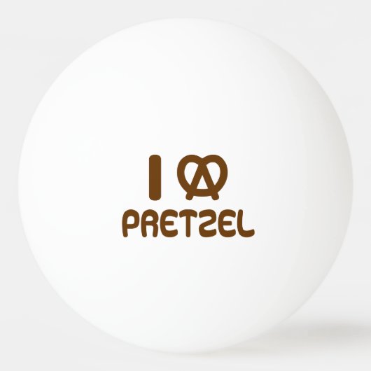 I Heart Pretzel Tischtennisball (Vorderseite)