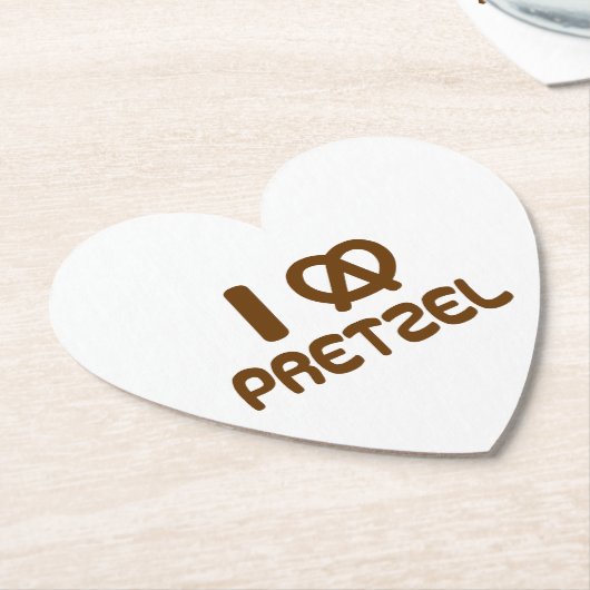 I Heart Pretzel Untersetzer (angewinkelt)
