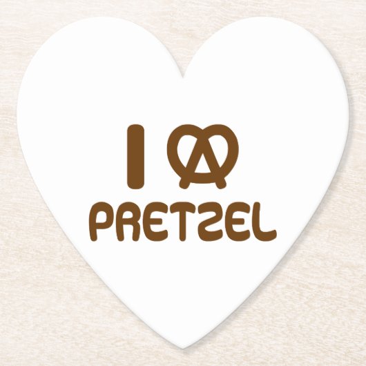 I Heart Pretzel Untersetzer (Vorderseite)