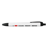 I heart propen with custom i Liebe text Kugelschreiber (Oberseite)