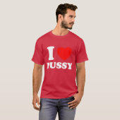 I Heart Pussy I Love Pussy Retro Kawaii Edgy Alter T-Shirt (Vorne ganz)