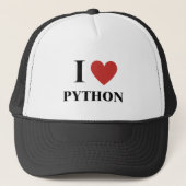 I HEART Python Hat Truckerkappe (Vorderseite)