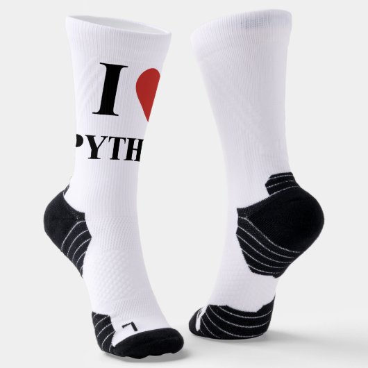 I HEART Python Socken (Gewinkelt)