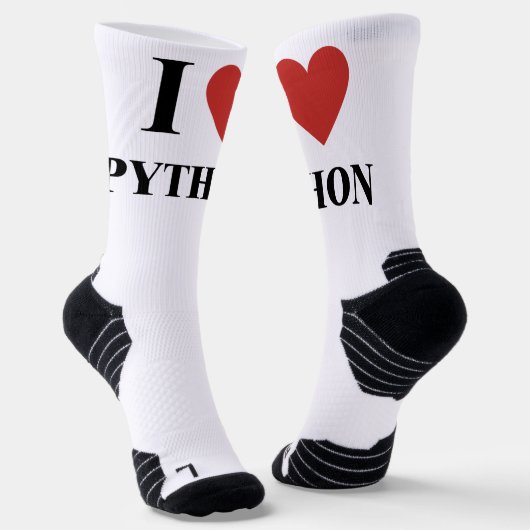 I HEART Python Socks Socken (Gewinkelt)