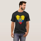 I Heart Quito And Ecuador Flag Heart Design Ecuado T-Shirt (Vorne ganz)