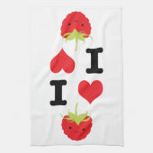 I Heart Raspberry Küchentuch (Vertikal)