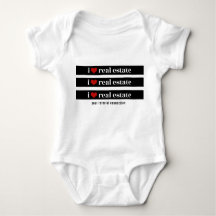 "I Heart Real Anwesen" Baby Onsie