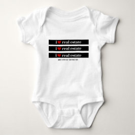 "I Heart Real Anwesen" Baby Onsie Strampler