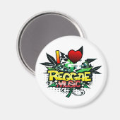 I Heart Reggae Music Magnet (Vorderseite/Rückseite)