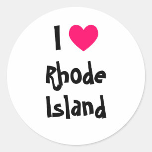 I Heart Rhode Island Runder Aufkleber