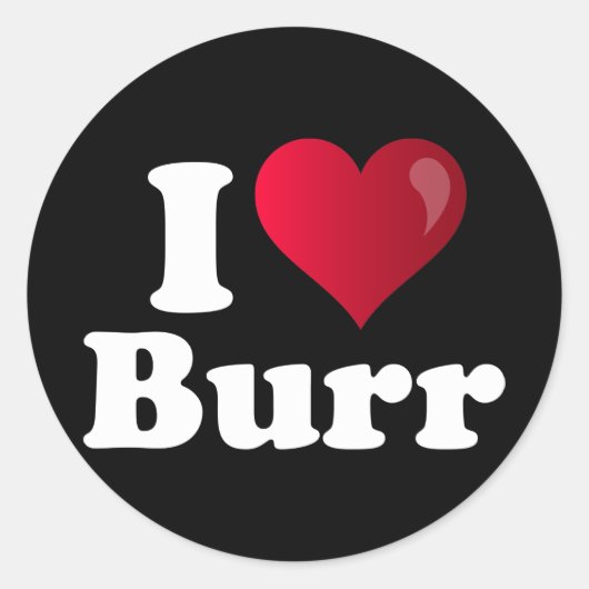 I Heart Richard Burr Runder Aufkleber (Vorderseite)