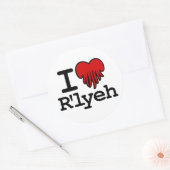 I Heart R'lyeh Runder Aufkleber (Umschlag)