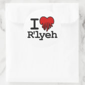 I Heart R'lyeh Runder Aufkleber (Tasche)