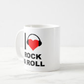 I Heart Rock Funny Mug Kaffeetasse (Vorderseite Links)