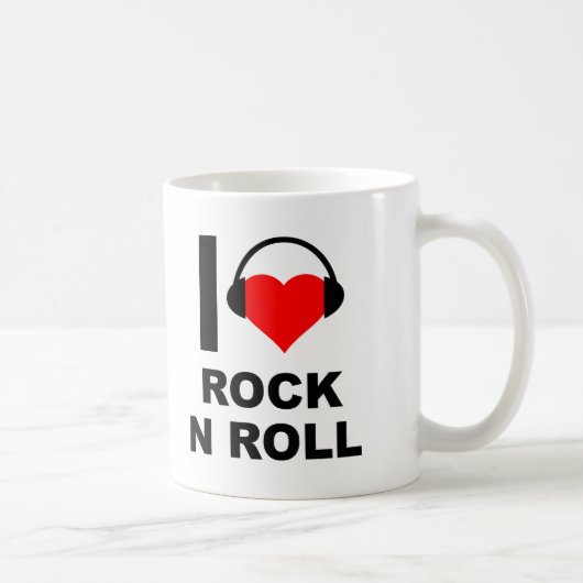 I Heart Rock Funny Mug Kaffeetasse (Rechts)