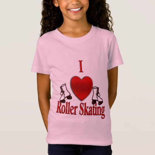 I Heart Roller Skaten T-Shirt (Vorderseite)