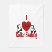 I Heart Roller Skating Fleecedecke (Vorderseite)