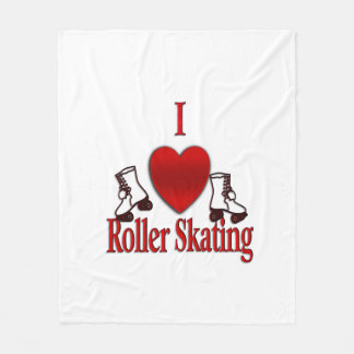 I Heart Roller Skating Fleecedecke