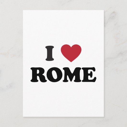 I Heart Rome Italien Postkarte (Vorderseite)