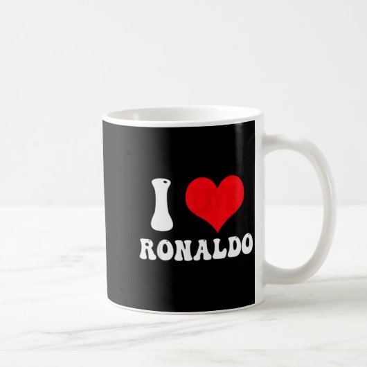I Heart Ronaldos First Name Groovy D Valentines Kaffeetasse (Rechts)