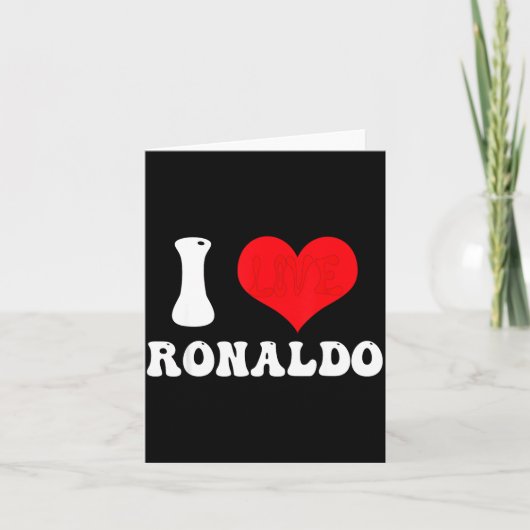I Heart Ronaldos First Name Groovy D Valentines  Karte (Vorderseite)
