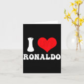 I Heart Ronaldos First Name Groovy D Valentines  Karte (Gelbe Blume)