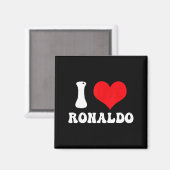 I Heart Ronaldos First Name Groovy D Valentines Magnet (Vorderseite/Rückseite)