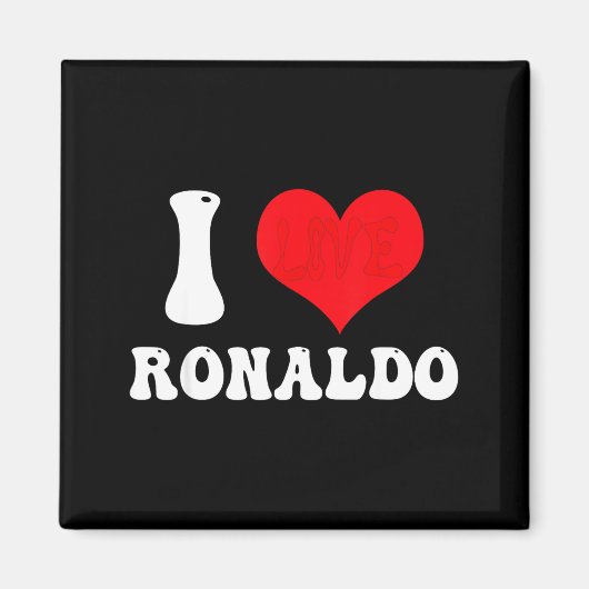 I Heart Ronaldos First Name Groovy D Valentines Magnet (Vorne)