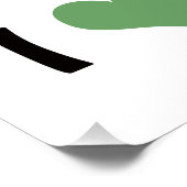 I heart Schildkröten Niedlich Kleiner Cartoon Schi Poster (Ecke)