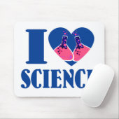 I Heart Science Heart Cartoon Mousepad (Mit Mouse)