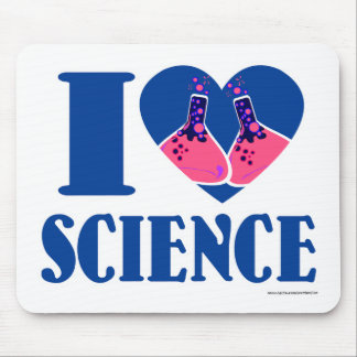 I Heart Science Heart Cartoon Mousepad