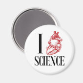 I heart science magnet (Vorderseite/Rückseite)