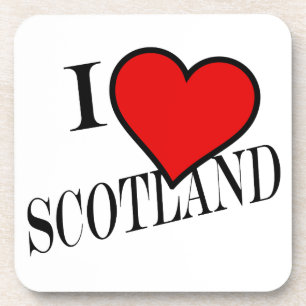 I Heart Scotland bk Coast Getränkeuntersetzer