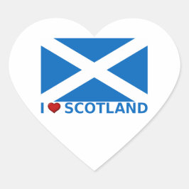 I Heart Scotland Herz-Aufkleber