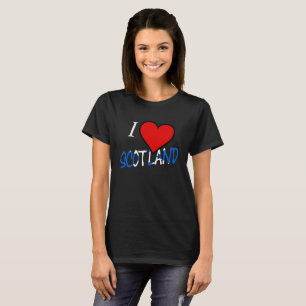 I Heart Scotland Overlay-Funktion T-Shirt