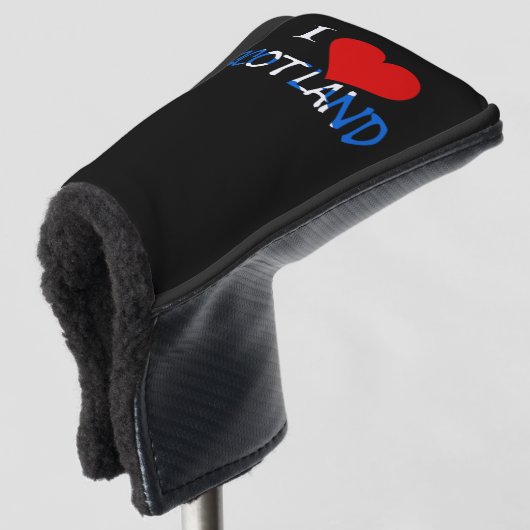 I Heart Scotland Overlay-Punkt Golf Headcover (3/4 Vorderseite)