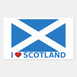 I Heart Scotland Rechteckiger Aufkleber
