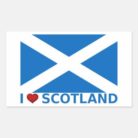I Heart Scotland Rechteckiger Aufkleber (Vorderseite)