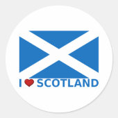 I Heart Scotland Runder Aufkleber (Vorderseite)