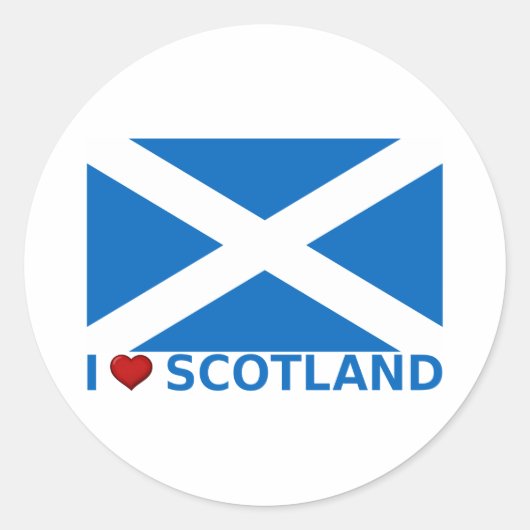 I Heart Scotland Runder Aufkleber (Vorderseite)