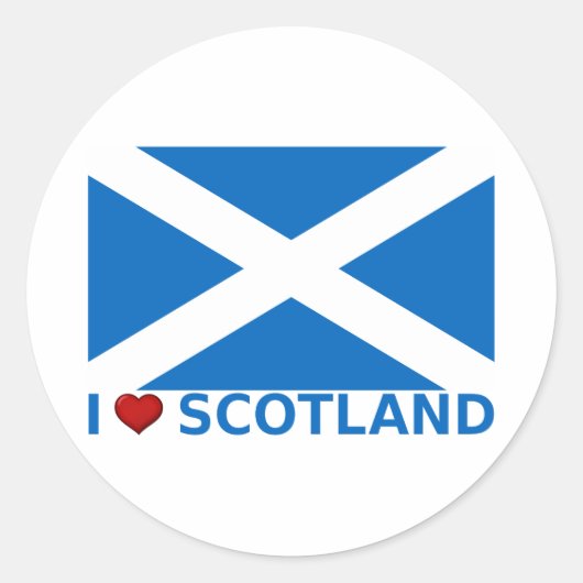I Heart Scotland Runder Aufkleber (Vorderseite)