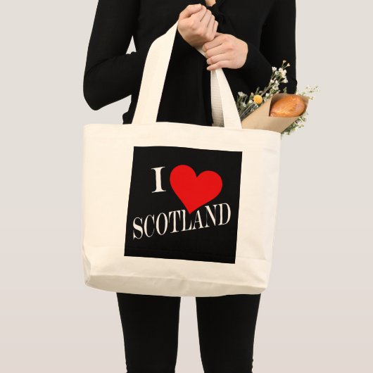 I Heart Scotland wt jtcent Jumbo Stoffbeutel (Vorderseite (Produkt))