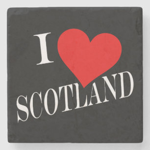 I Heart Scotland wt Küste Steinuntersetzer