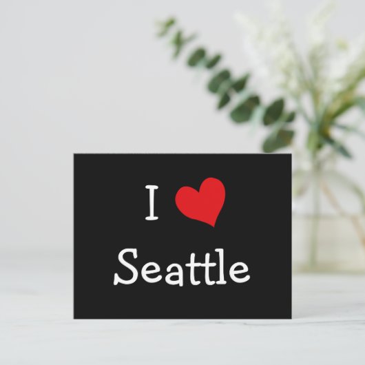 I Heart Seattle Postkarte (Stehend Vorderseite)