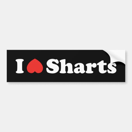 I Heart Sharts Autoaufkleber (Vorne)